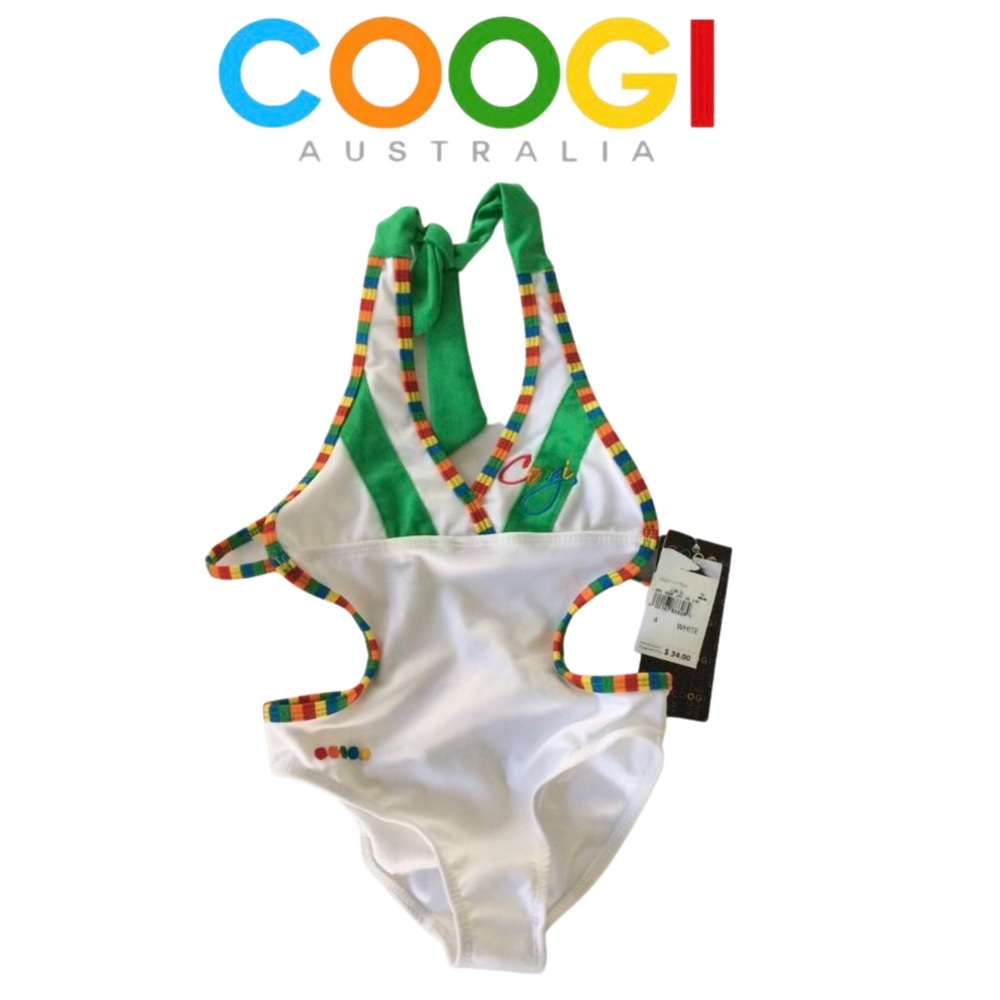 NWT COOGI 1pc Swimsuit Girls Size 4 Cut out sides NORTH NARRABEEN